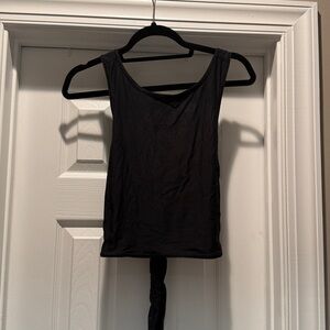 Lululemon Turn To Tie Tank Black Cotton Size 4 Like New